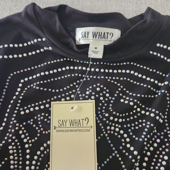 Say What Rhinestone Dress - Picture 2 of 2